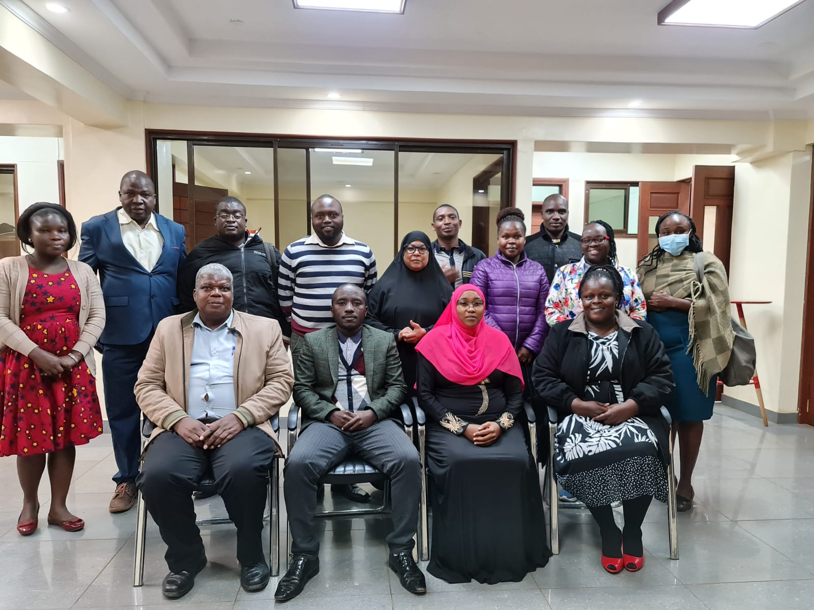 Kenyan AMR Policy Fellows conducting a Stakeholder engagement workshop during the development of the Silent Pandemic Documentary, with the Trans Nzoia County Antimicrobial Stewardship Interagency Committee (CASIC) members at the Crane Suites Hotel Kitale.